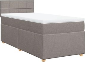 vidaXL tópszínű szövet rugós ágy matraccal 80 x 200 cm