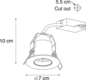 Okos beépített reflektor fekete, WiFi G95 izzóval - Insight
