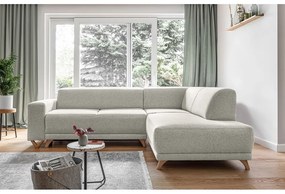 Bézs kinyitható-tárolóhelyes sarokkanapé (jobb oldali-L alakú) Classy Sophie – Miuform