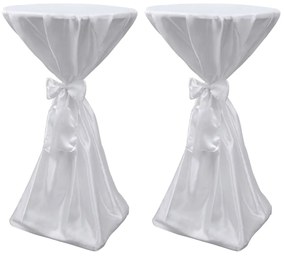 Asztal Borító Fehér 60 cm Szalaggal 2 db