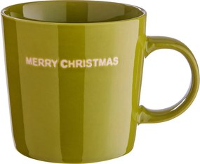 GOOD VIBES bögre 400ml zöld , Merry Christmas
