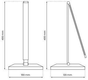 LED Asztali lámpa vezeték nélküli töltéssel VARIO LED/5W/230V 3000-6000K fekete