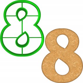 Forma NĆnapi lyukasztĂł mĂĄrcius 8. SzĂĄmjegy SzĂĄm Nyolcas 8cm