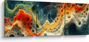 Kép - Modern absztrakció (órával) (90x30 cm)
