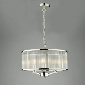 Dar Lighting glamour modern függeszték evelyn polírozott nikkel dareve0338