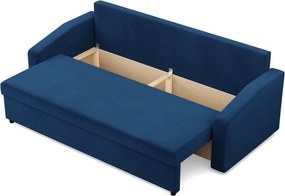 Zeus kanapéágy, bársony, bonell töltet, döntött kartámasz, kék