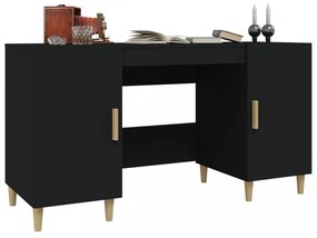 fekete szerelt fa íróasztal 140 x 50 x 75 cm