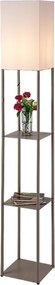 Brilagi - GRADUS állólámpa polcokkal 1xE27/40W/230V 150 cm szürke/bézs