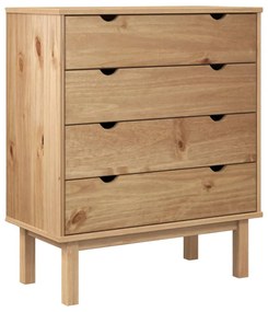 OTTA tömör fenyőfa fiókos szekrény 76,5 x 39,5 x 90 cm