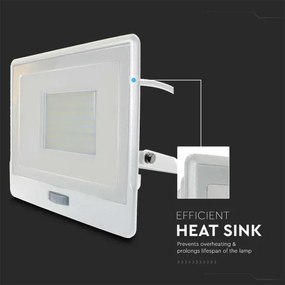 LED Reflektor érzékelővel LED/50W/230V 4000K IP65 fehér