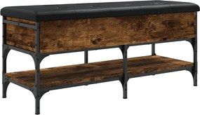 vidaXL füstös tölgy színű szerelt fa cipőtároló pad 102 x 42 x 45 cm