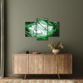 Zöld absztrakt kép (90x60 cm)