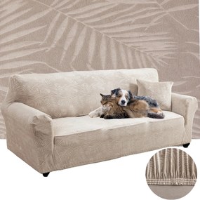 Kanapé Huzat Velúr Dombornyomott Pálmalevél 235-300 CM Oeko Tex