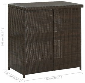 3 darabos barna polyrattan bárszett