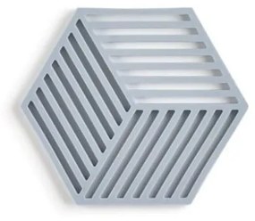 Hexagon szürkéskék szilikonos edényalátét - Zone