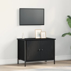 fekete tölgy TV állvány Fekete tölgy Szerelt fa 60 x 35 x 45 cm