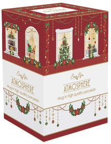 Karácsonyi porcelán nagy bögre 600 ml díszdobozban Festive Avenue