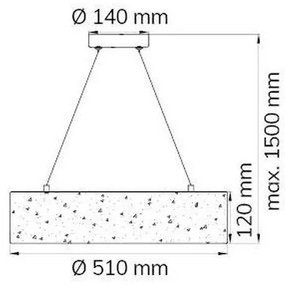 Wofi 6370.01.70.7000 - LED Csillár zsinóron LEIKA LED/21W/230V
