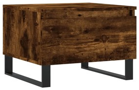 2 db füstös tölgy szerelt fa dohányzóasztal 50 x 46 x 35 cm