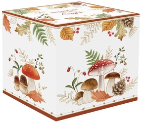 Porcelán szűrősbögre tetővel, gombaformájú, 450ml, dobozban