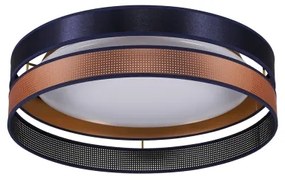 Duolla-LED Mennyezeti lámpa ROLLER DUO SHINY LED/24W/230V átm. 45 cm kék/réz