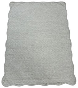 Ágytakaró pamut Deluxe sima világosszürke TiaHome - 140x220cm + 1ks 50x70cm