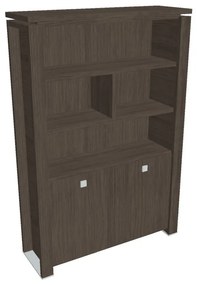 Verno+ magas szekrény 140 x 46 x 210 cm, polccal, antracit tölgy
