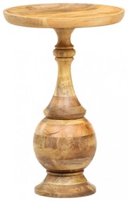 tömör mangófa kerek kisasztal 43 x 43 x 66 cm