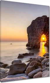 Vászonkép 70x100 Naplemente Tenger Sziklák