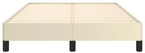 krémszínű műbőr ágykeret 120 x 200 cm