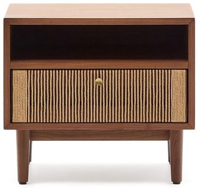 Barna éjjeliszekrény diófa dekorral Elan – Kave Home