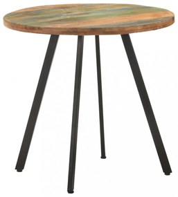 tömör újrahasznosított fa étkezőasztal 80 cm