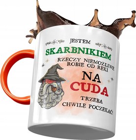 Narancssárga bögre a pénztárosnak, fényképes nyomattal