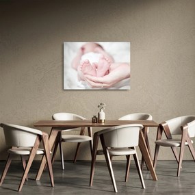 A baba lábának képe (üvegen) (70x50 cm)