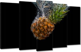 Vászonkép 100x60 Ananász a vízbe esik