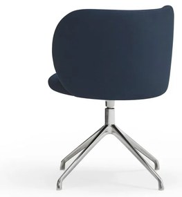 Sötétkék kárpitozott étkezőfotel Mogi – Teulat