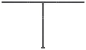 krémszínű automata szélérzékelős és LED-es napellenző 400x300cm