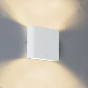 Modern kültéri fali lámpa, fehér, 11,5 cm, LED-el, Batt