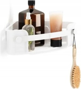 Zuhanypolc fehér sarok fürdőszobai kozmetikumokhoz Flex