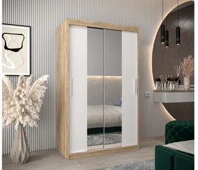 Ruhásszekrény 120 cm Toki 1 (szonoma tölgy + matt fehér). 1064898