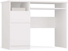 Aldabra PORTO (bal tárolóval) íróasztal, 98,5x75,5x51 cm, fehér