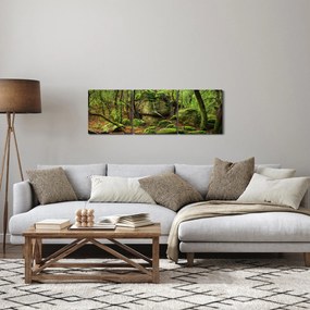 Egy varázslatos erdő képe (órával) (90x30 cm)