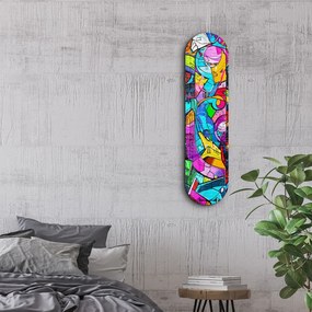 Graffiti Abstract edzett üvegkép, 20 x 80 cm