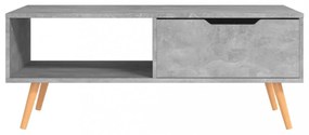 betonszürke szerelt fa dohányzóasztal 100 x 49,5 x 43 cm