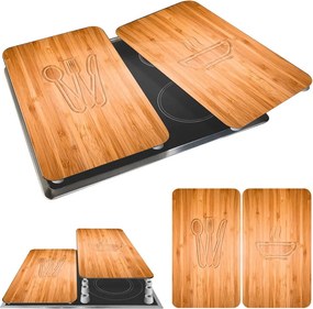 Edzett üveg tűzhely fedőlap szett 2 db-os 30x52 cm Lunch – Wenko