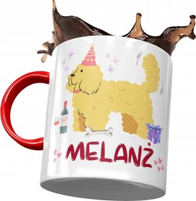 Bögre Piros Vicces Melange Ajándék Nyomtatott Fotóval