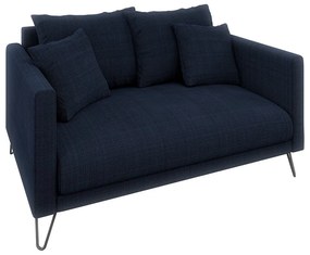 Sötétkék zsenília kanapé 140 cm Freya – Ropez