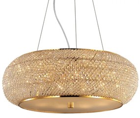 Ideal Lux - Kristály csillár zsinóron PASHA 10xE14/40W/230V átm. 55 cm arany