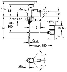 GROHE 32208001 - Bidé csaptelep CONCETTO DN 15 fényes króm