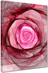 Vászonkép 30x40 Rózsaszín fraktál rózsa